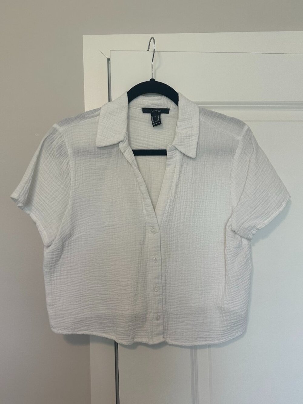 Forever21 Button Down Crop Top